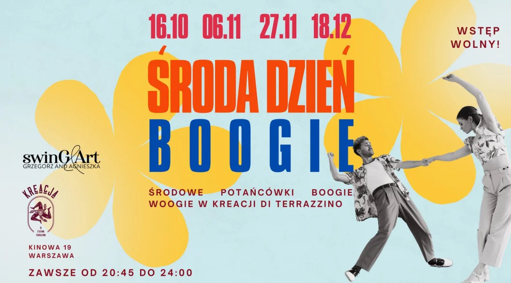 Środa Dzień...Boogie! - regularne potańcówki Boogie Woogie w Kreacji!