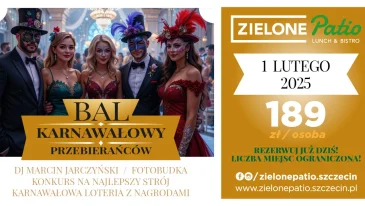 Karnawałowy bal przebierańców w Zielonym Patio!